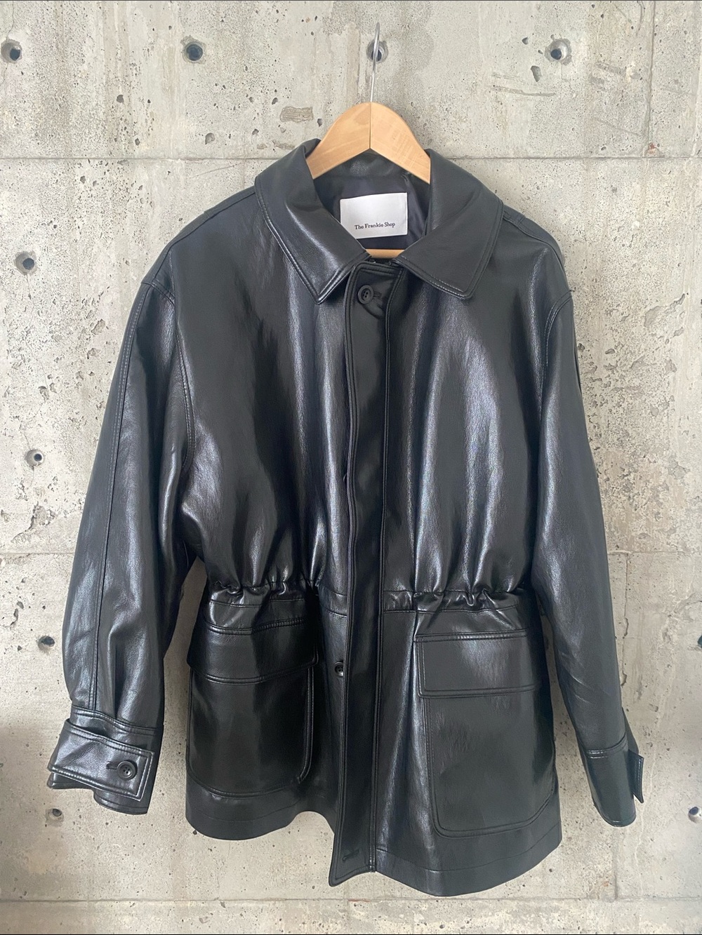 The Frankie Shop Cassel Faux Leather Jacket - Black